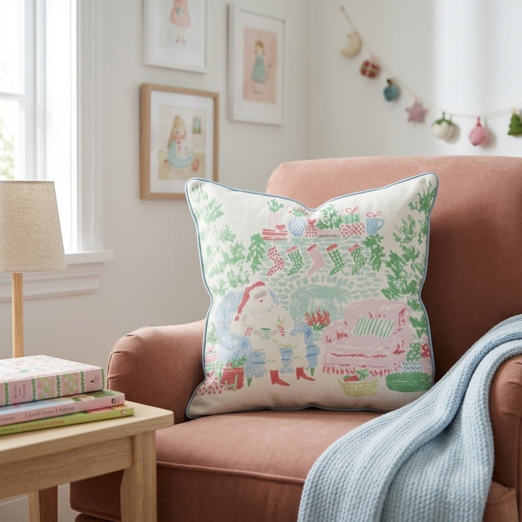 Lounge By The Fireplace Throw Pillow - Hillcroft Home