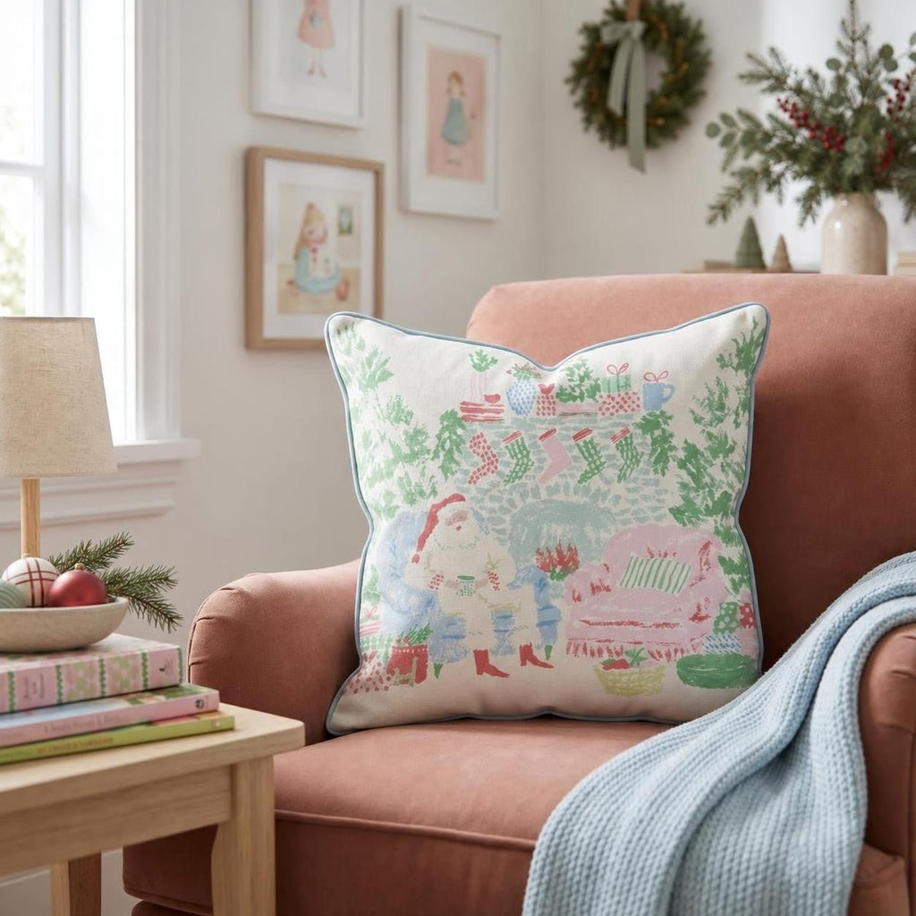 Lounge By The Fireplace Throw Pillow throw pillow - Hillcroft Home