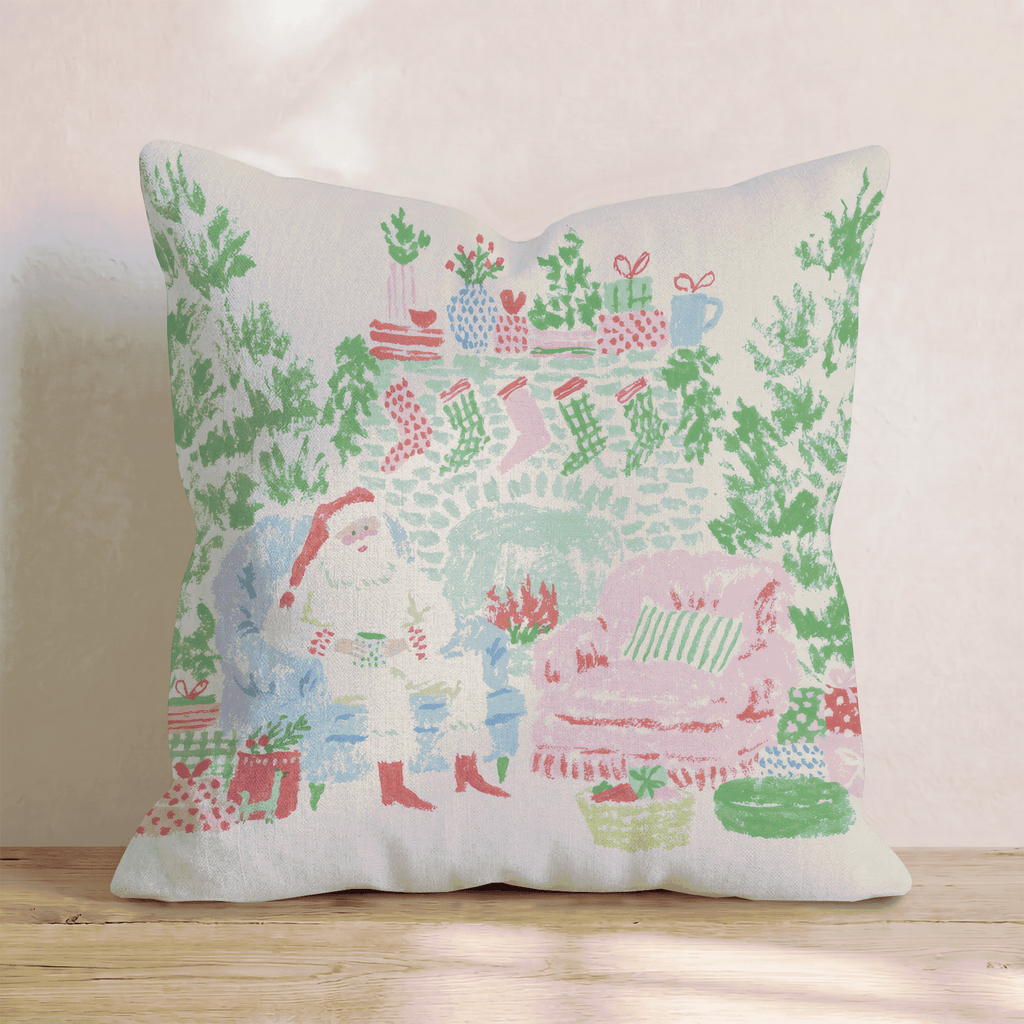 Lounge By The Fireplace Throw Pillow - Hillcroft Home