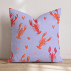 Love Lobsters Throw Pillow - Hillcroft Home