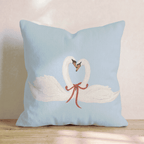 Love Swans Throw Pillow - Hillcroft Home