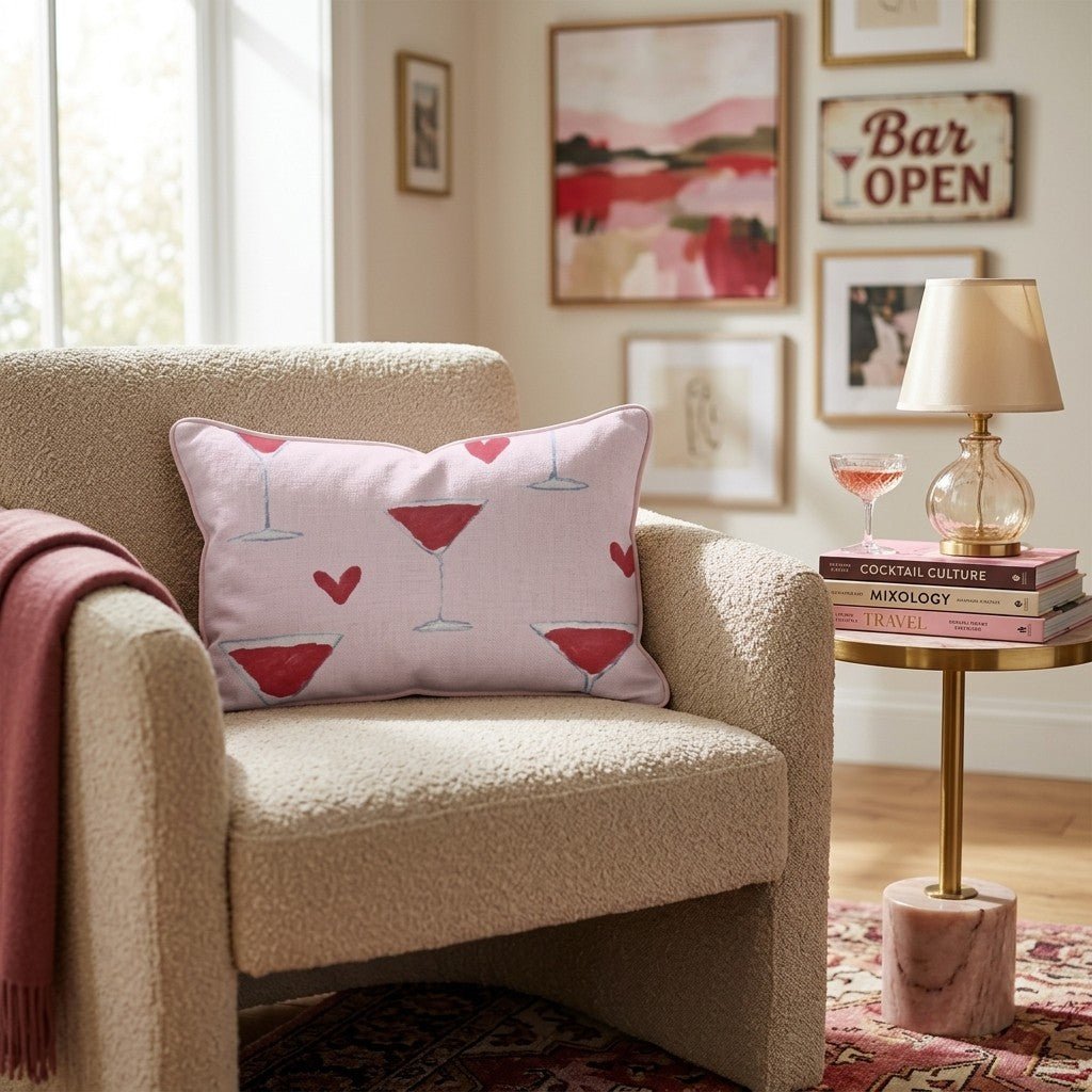 Lovetini Throw Pillow - Hillcroft Home
