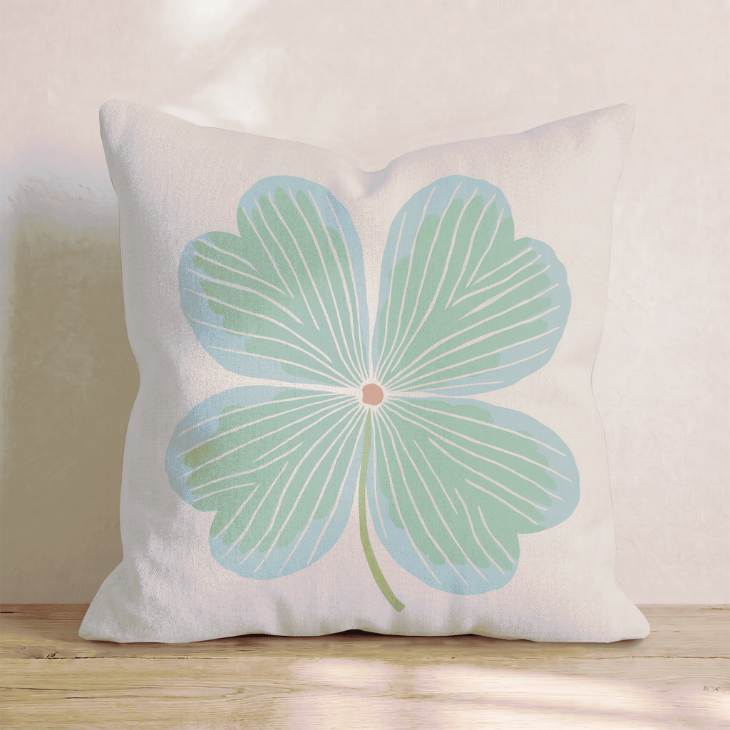 Lucky Clover Bloom Throw Pillow - Hillcroft Home