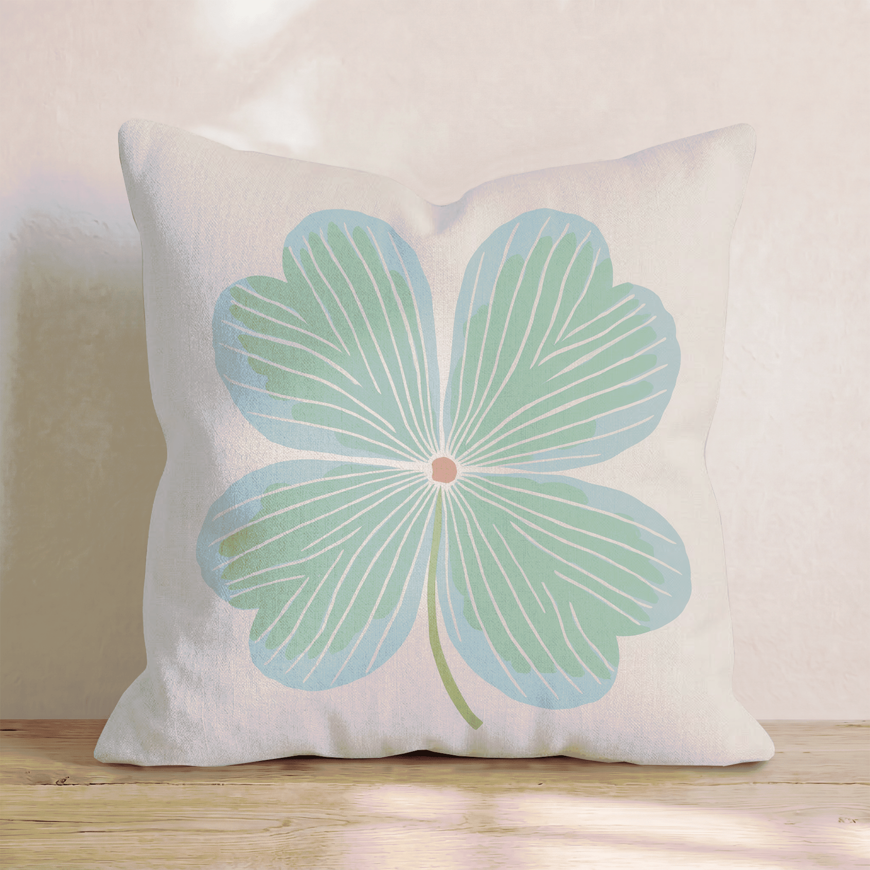 Lucky Clover Bloom Throw Pillow - Hillcroft Home