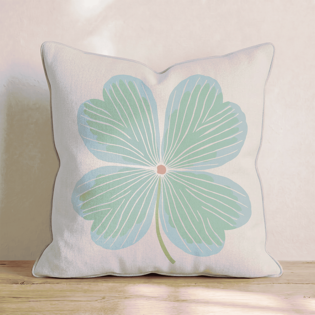 Lucky Clover Bloom Throw Pillow - Hillcroft Home
