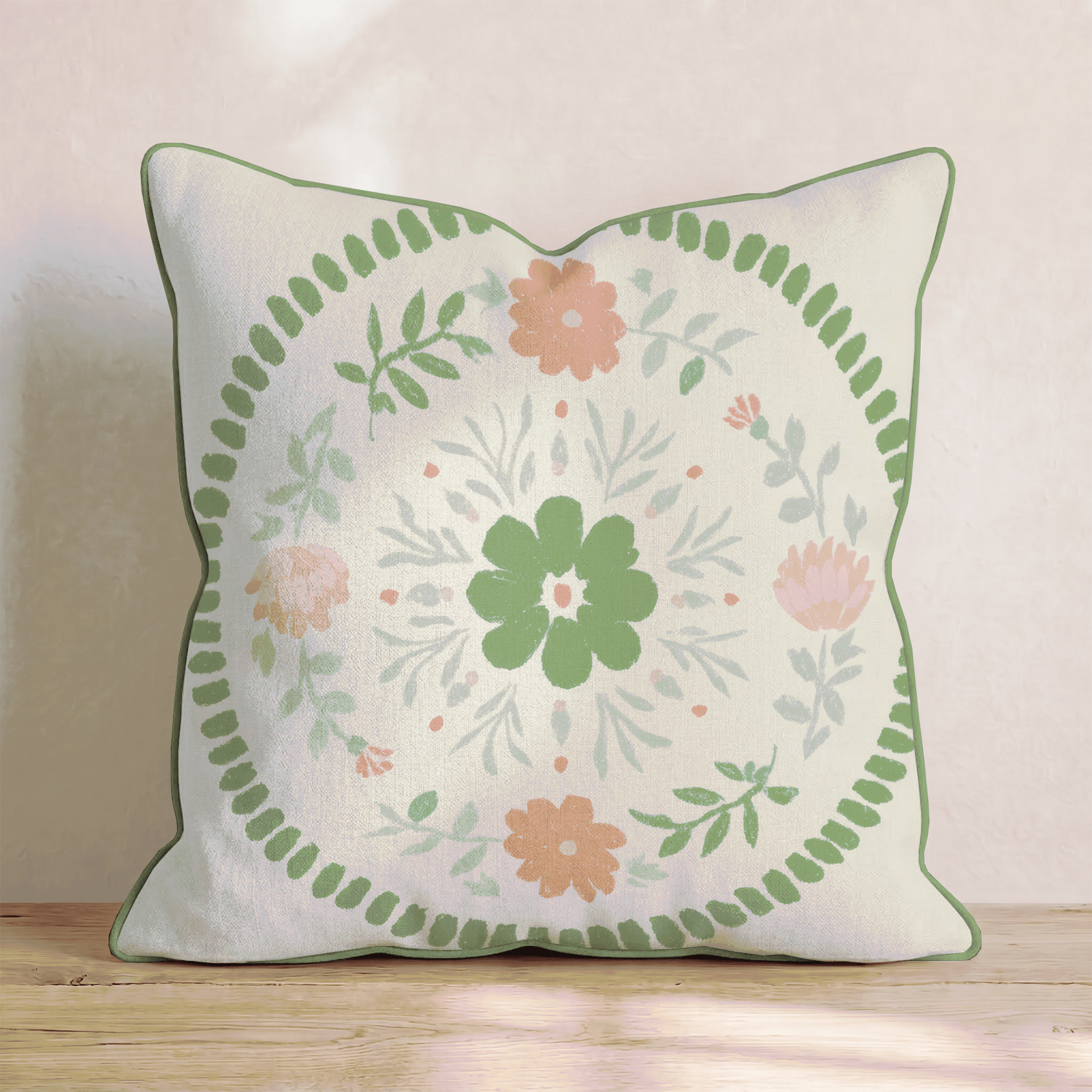 Lucky Coin Medallion Throw Pillow - Hillcroft Home