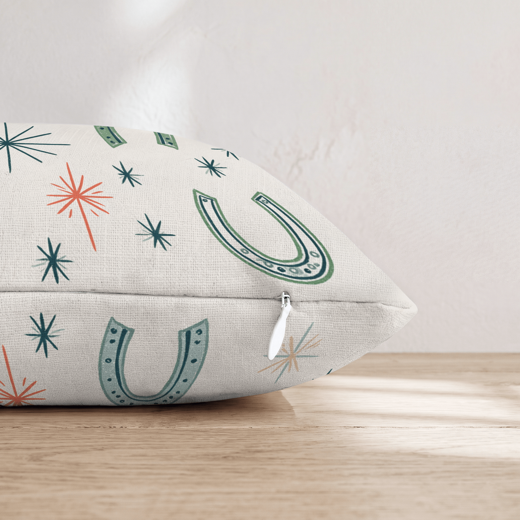 Lucky Horseshoes Throw Pillow - Hillcroft Home