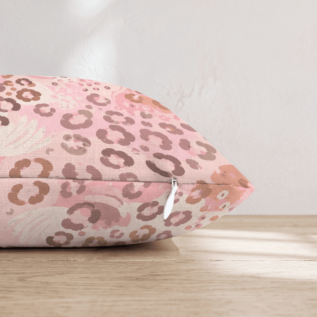 Lucy Leopard Print Throw Pillow - Hillcroft Home