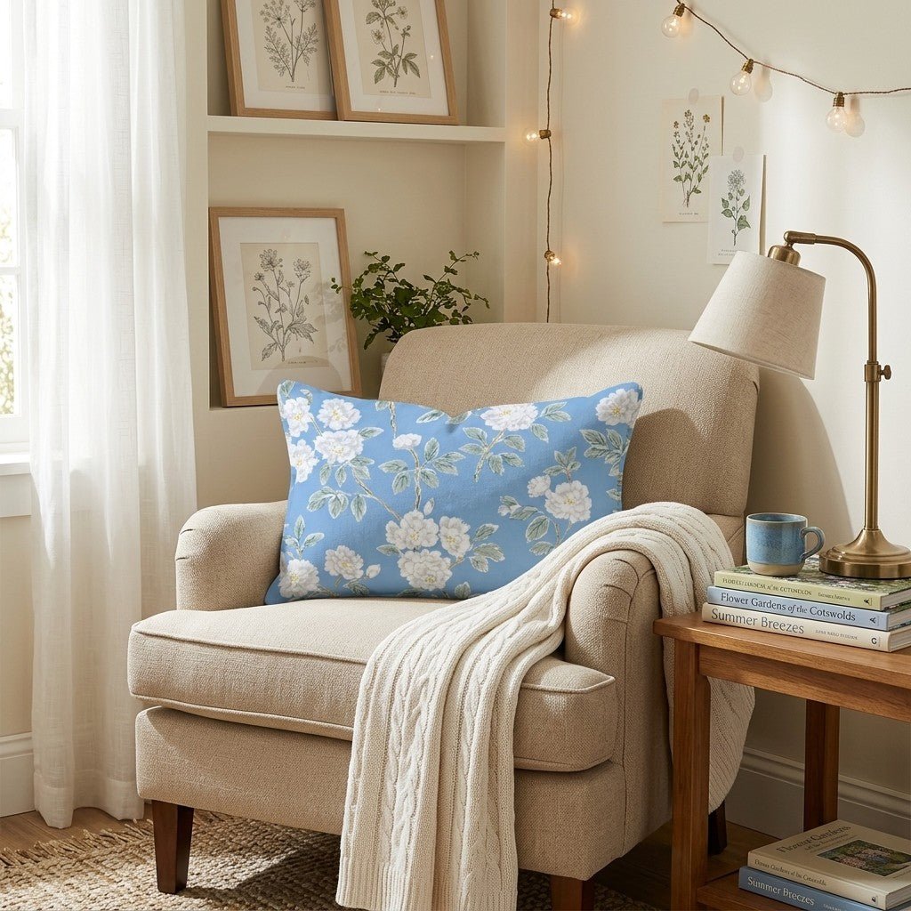 Madeline Blossoms Throw Pillow - Hillcroft Home