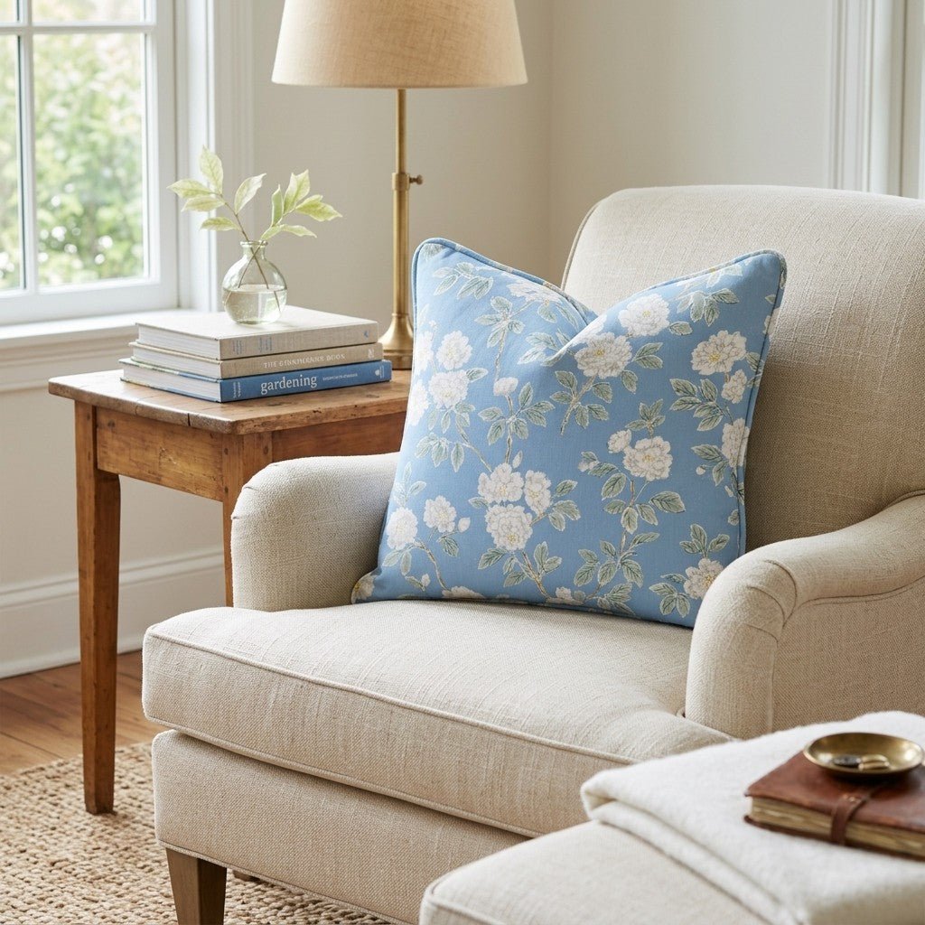 Madeline Blossoms Throw Pillow - Hillcroft Home