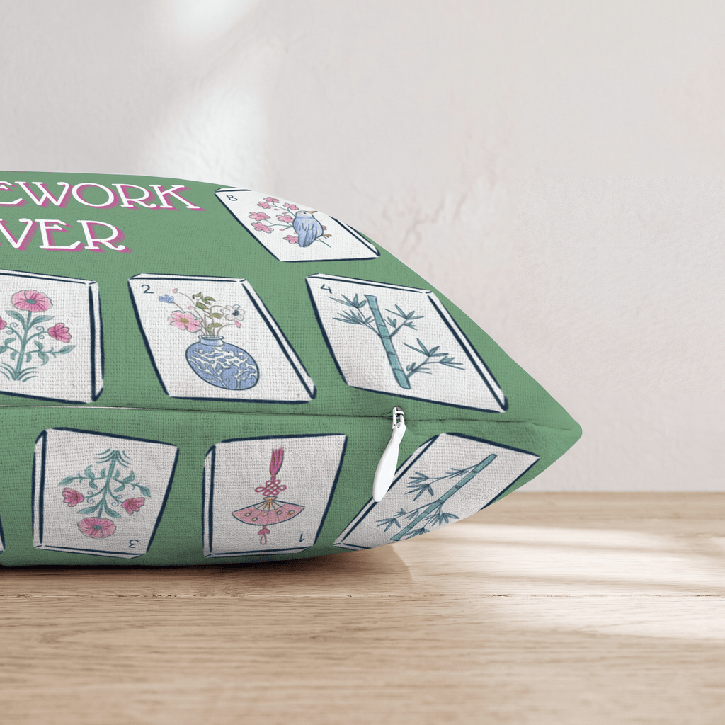 Mahjong Forever Throw Pillow - Hillcroft Home