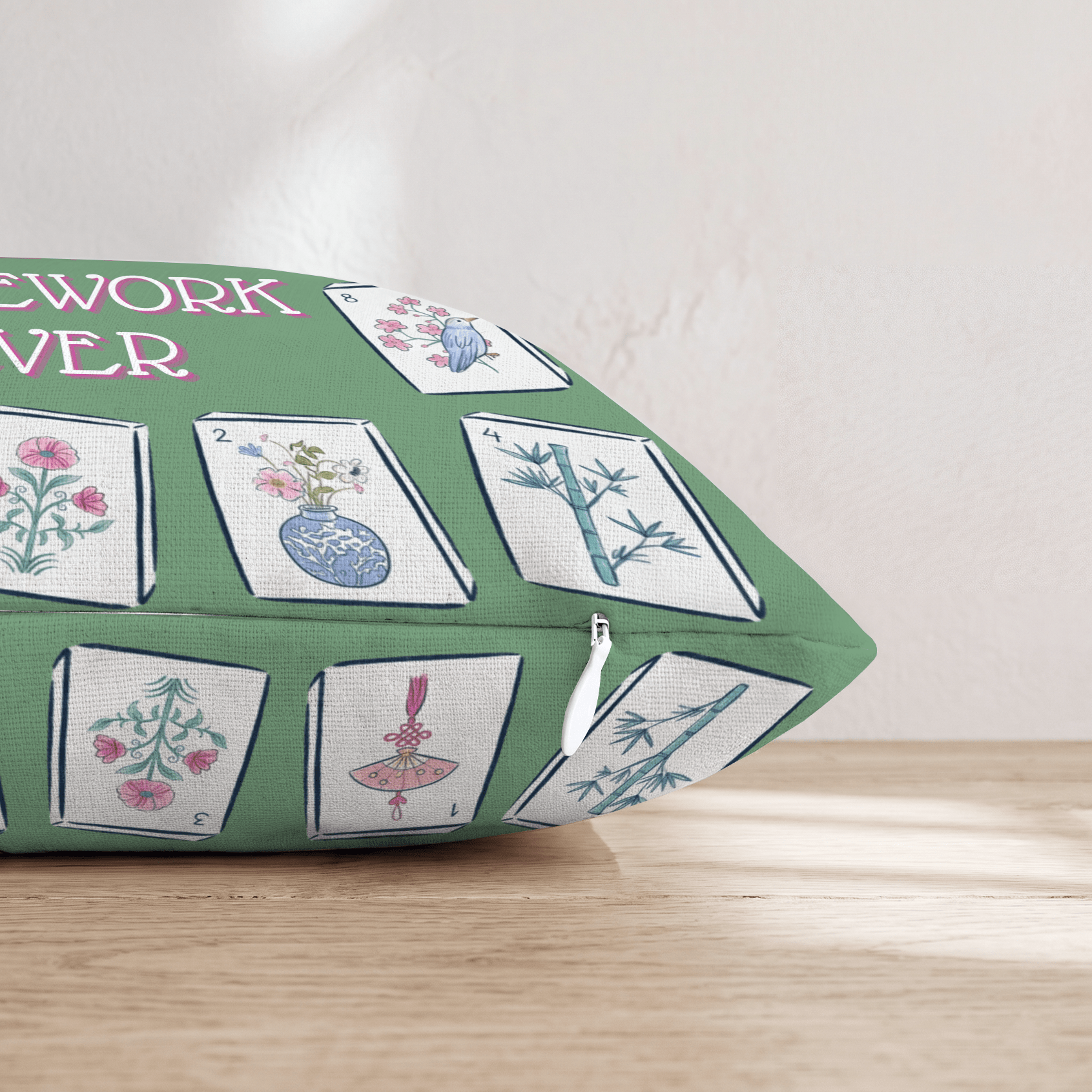 Mahjong Forever Throw Pillow - Hillcroft Home
