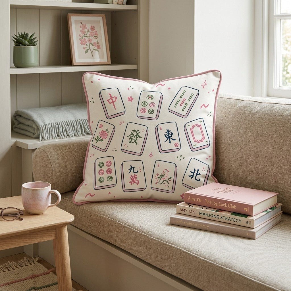 Mahjong Whimsey Throw Pillow - Hillcroft Home