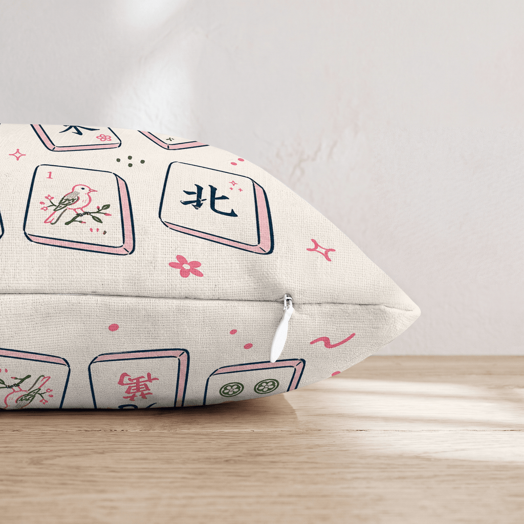 Mahjong Whimsey Throw Pillow - Hillcroft Home