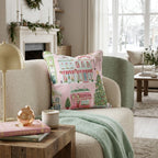 Main Street Christmas Throw Pillow - Hillcroft Home