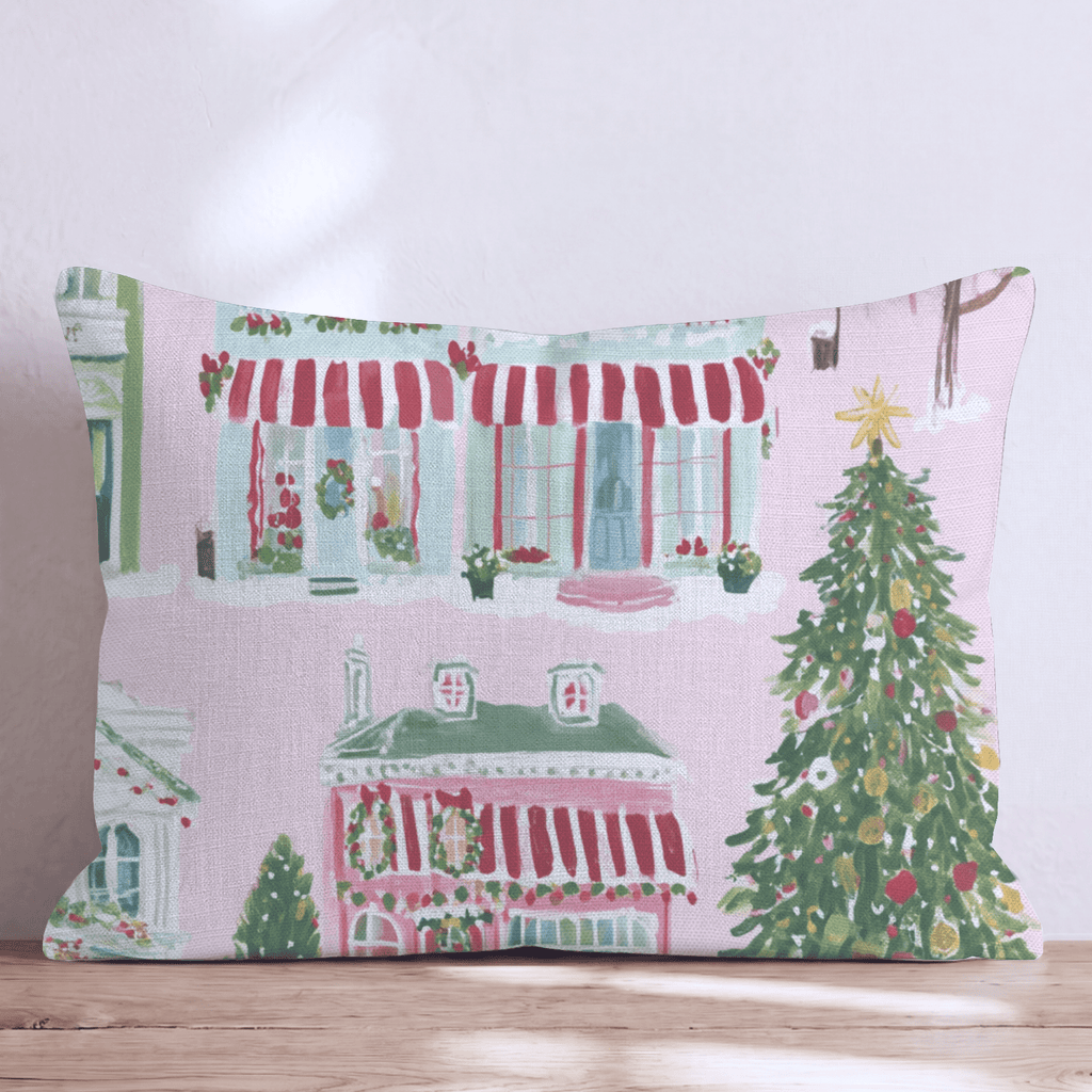 Main Street Christmas Throw Pillow - Hillcroft Home