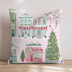 Main Street Christmas Throw Pillow - Hillcroft Home