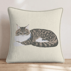 Maine Coon Cuddles Throw Pillow - Hillcroft Home