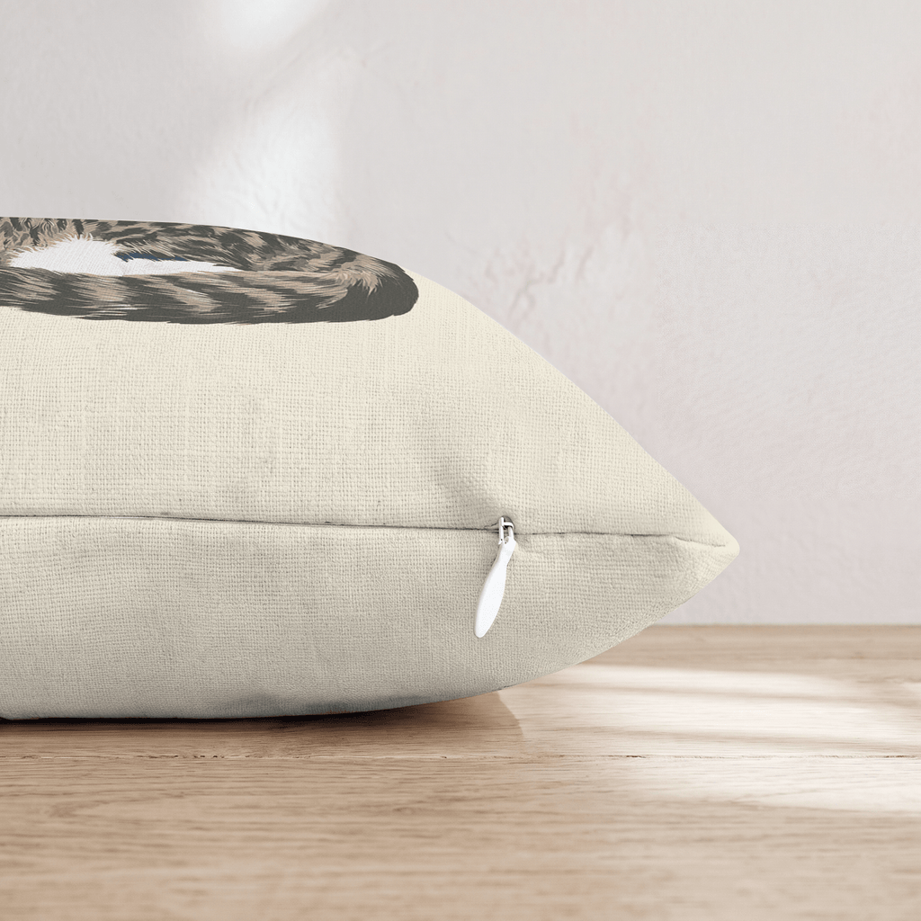 Maine Coon Cuddles Throw Pillow - Hillcroft Home