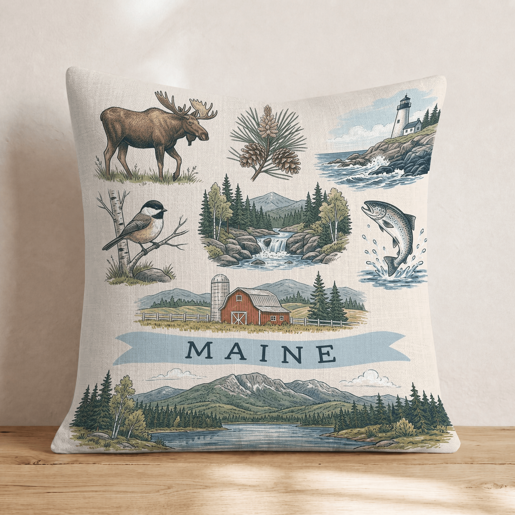 Maine Gallery Throw Pillow - Hillcroft Home
