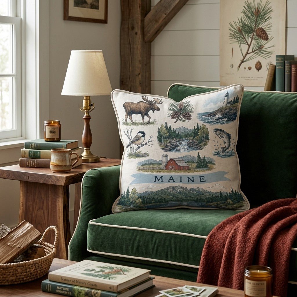 Maine Gallery Throw Pillow - Hillcroft Home