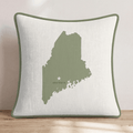 Maine State Capital Throw Pillow - Hillcroft Home