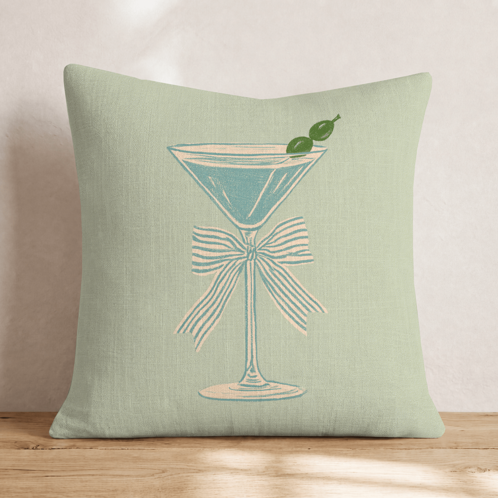 Make Me A Martini Throw Pillow - Hillcroft Home