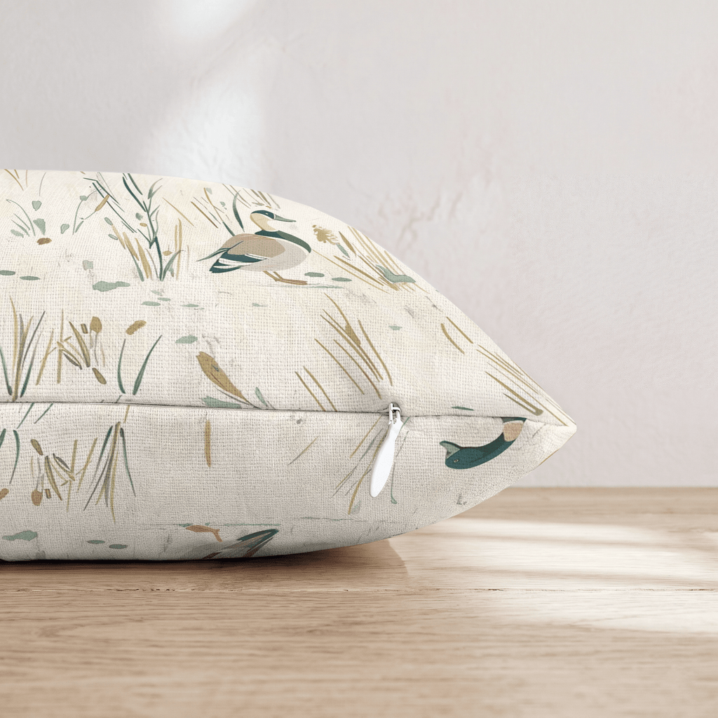 Mallard Marsh Walk Throw Pillow - Hillcroft Home