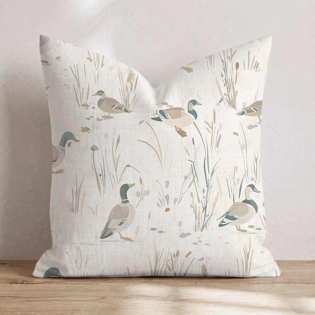 Mallard Marsh Walk Throw Pillow - Hillcroft Home