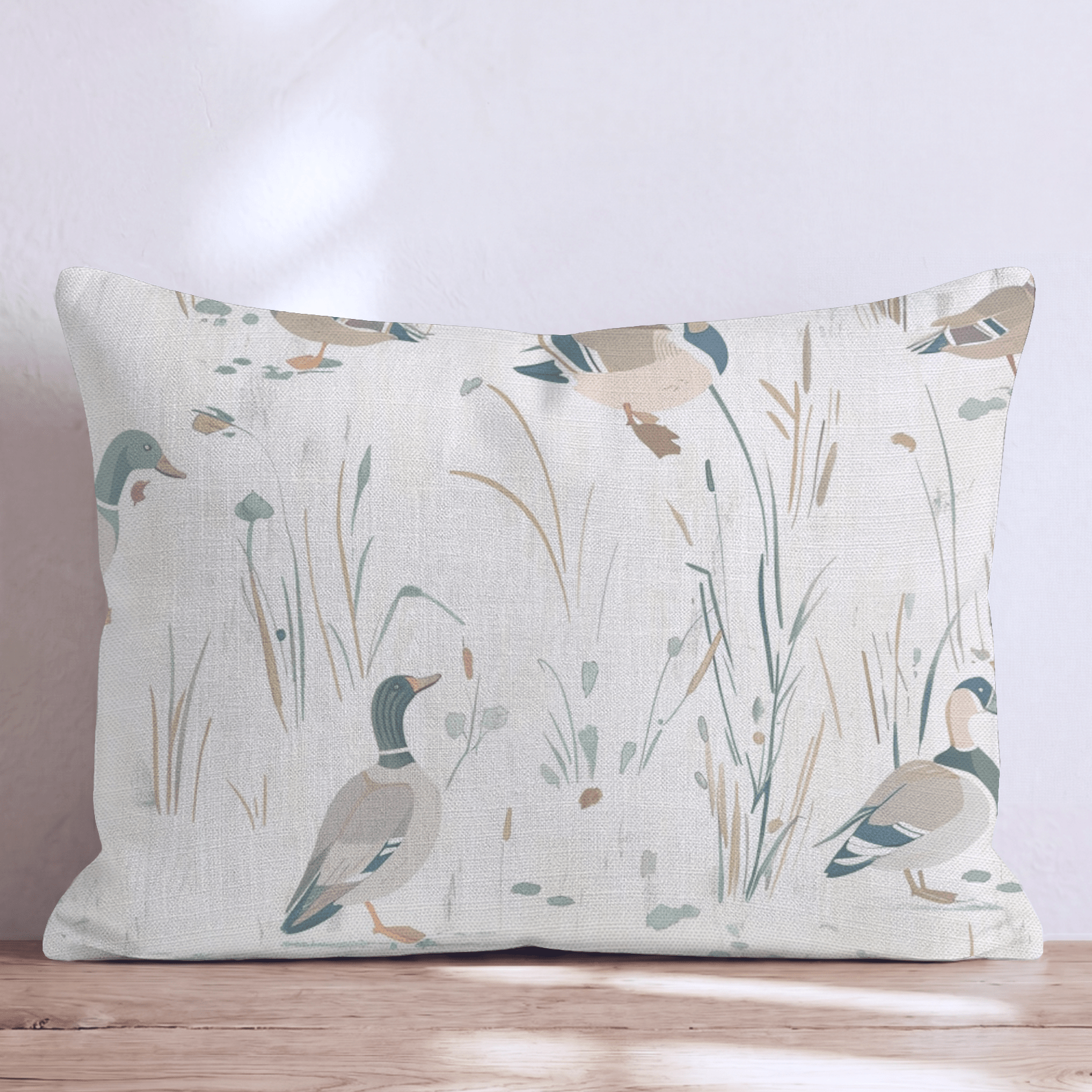 Mallard Marsh Walk Throw Pillow - Hillcroft Home