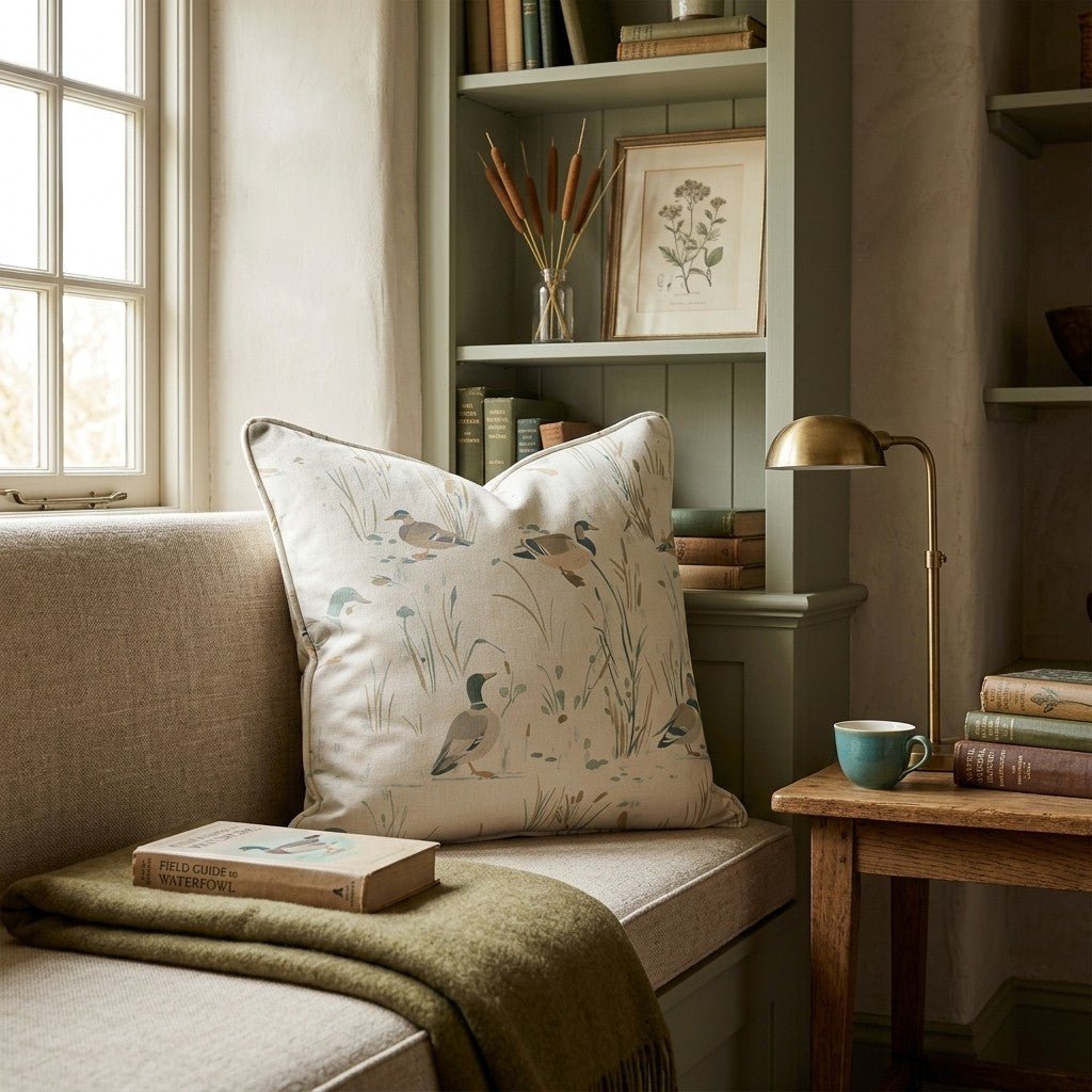 Mallard Marsh Walk Throw Pillow - Hillcroft Home