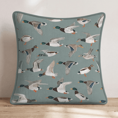 Mallards In Flight Throw Pillow - Hillcroft Home