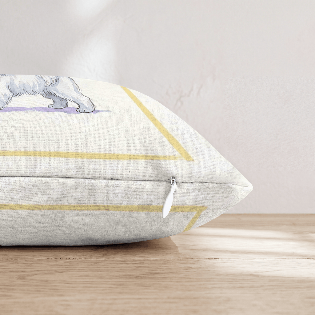 Maltese Matcha Throw Pillow - Hillcroft Home