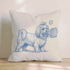 Maltese Pickleball Throw Pillow - Hillcroft Home