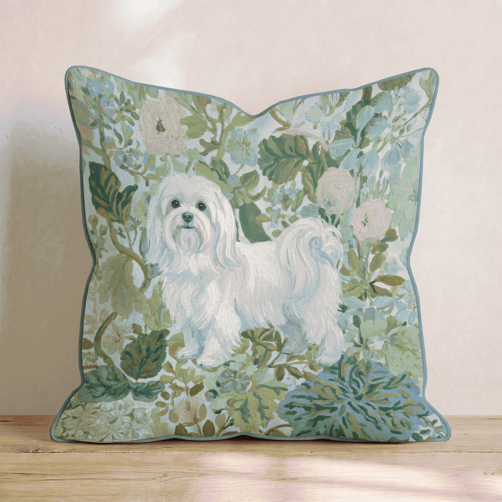 Maltese Power Throw Pillow - Hillcroft Home