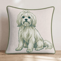 Maltese Throw Pillow - Hillcroft Home
