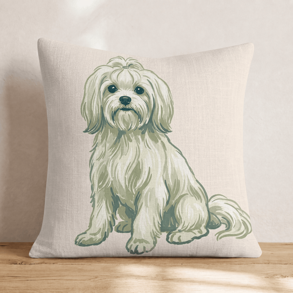 Maltese Throw Pillow - Hillcroft Home