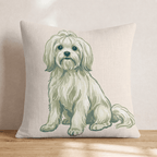 Maltese Throw Pillow - Hillcroft Home