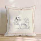 Maltese Tumbler Throw Pillow - Hillcroft Home