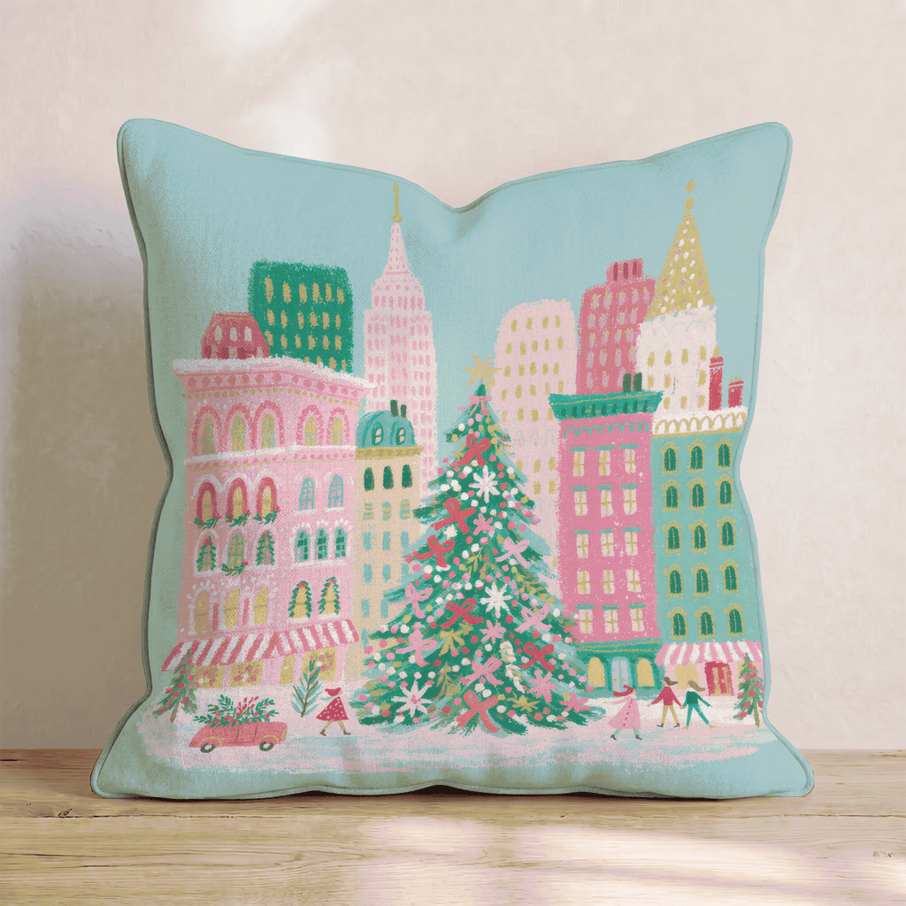Manhattan Tree Parade Throw Pillow - Hillcroft Home