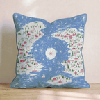 Map Of The North Pole Throw Pillow - Hillcroft Home