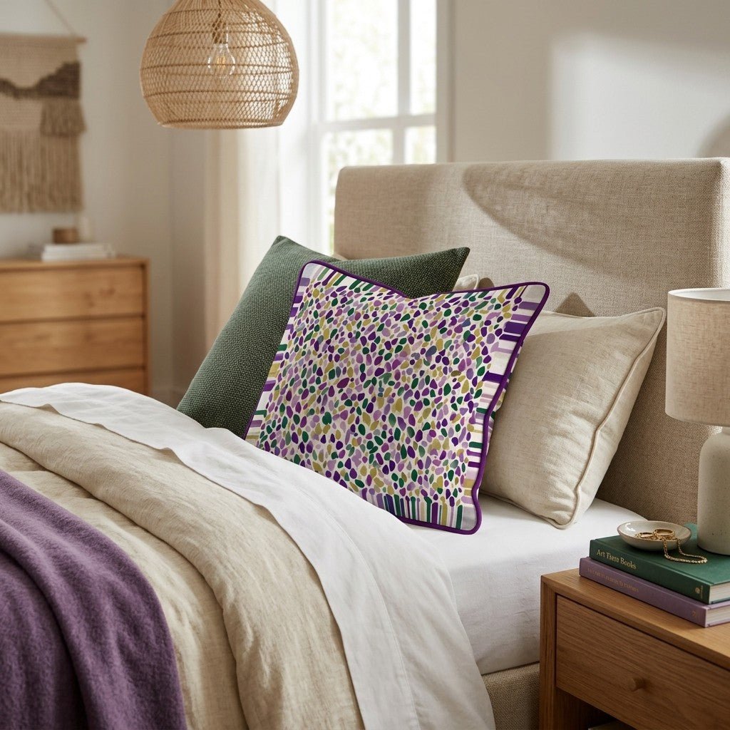 Mardi Party Throw Pillow - Hillcroft Home