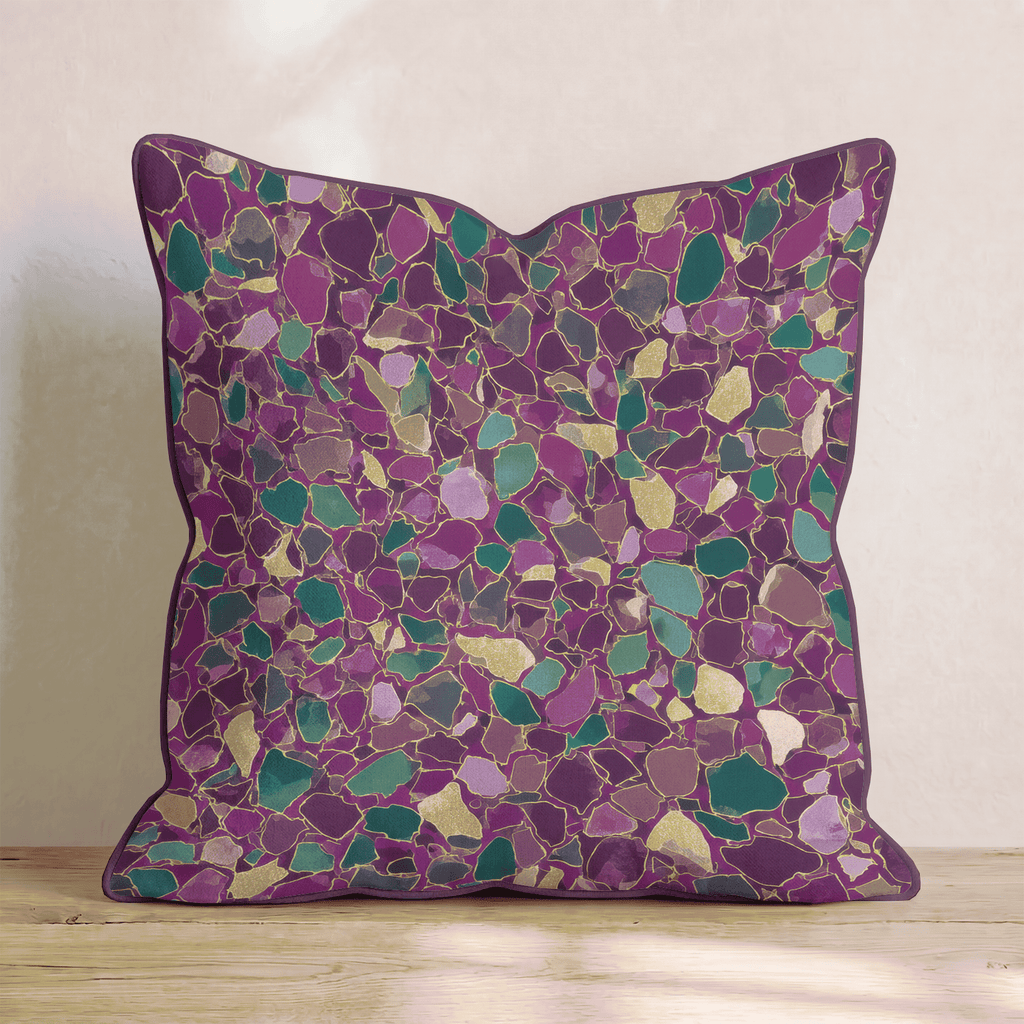 Mardi Tile Throw Pillow - Hillcroft Home