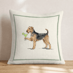 Margarita Airedale Throw Pillow - Hillcroft Home