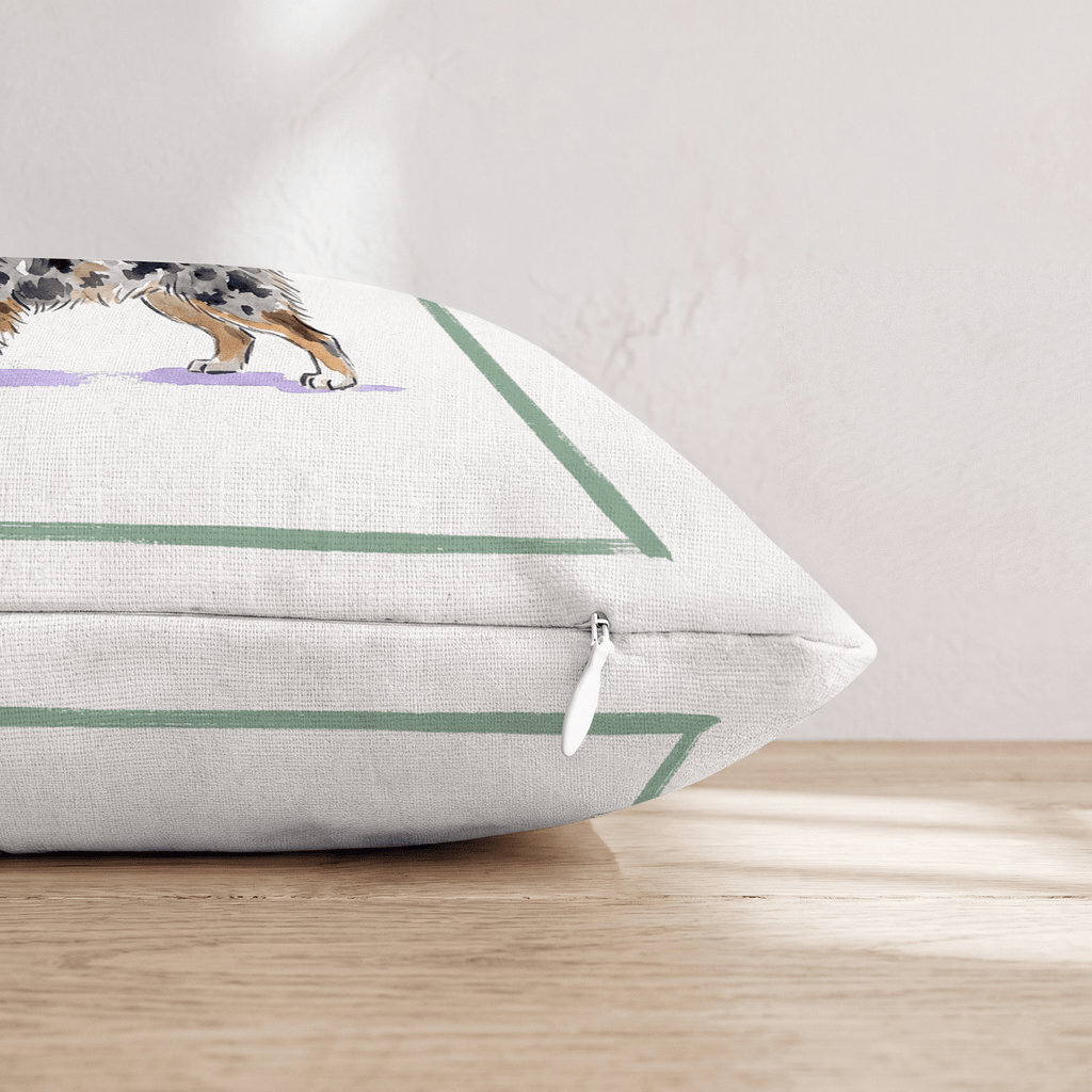 Margarita Australian Shepherd Throw Pillow - Hillcroft Home