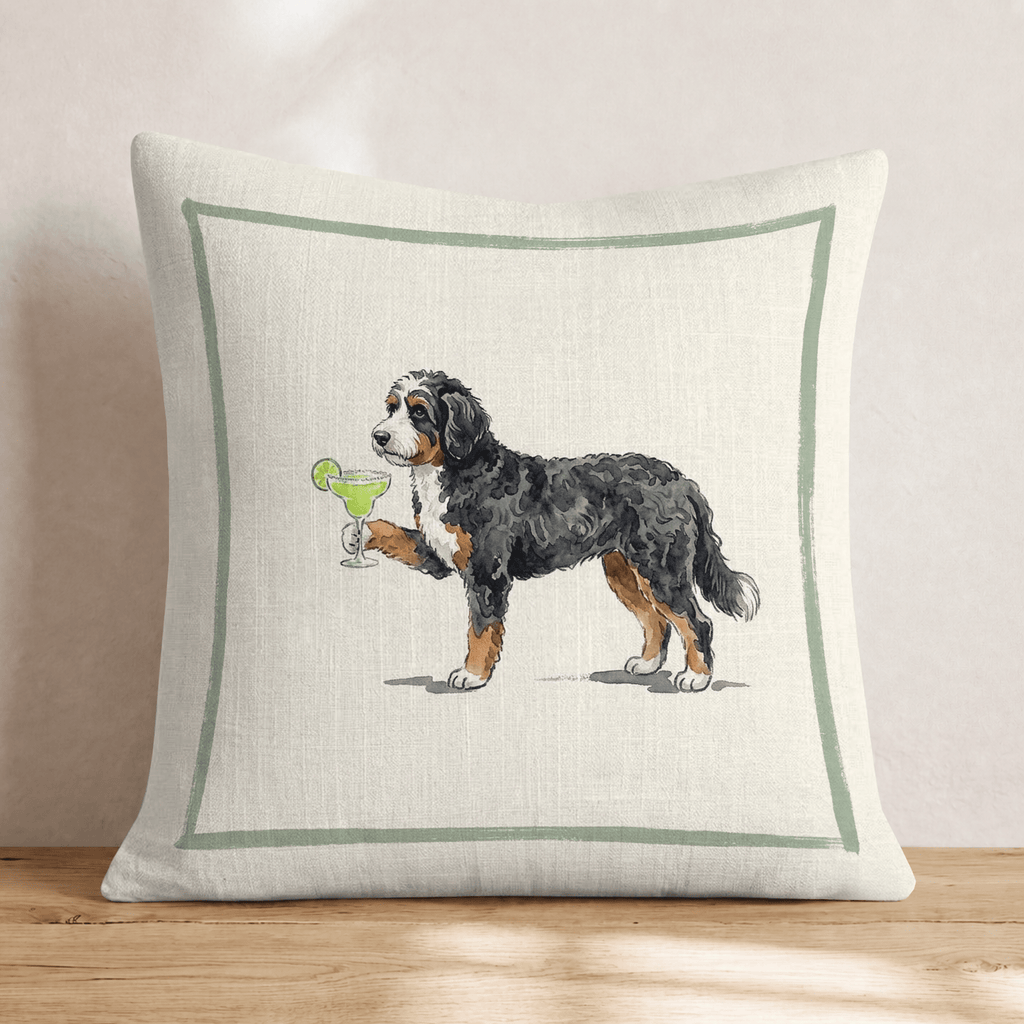 Margarita Bernedoodle Throw Pillow - Hillcroft Home