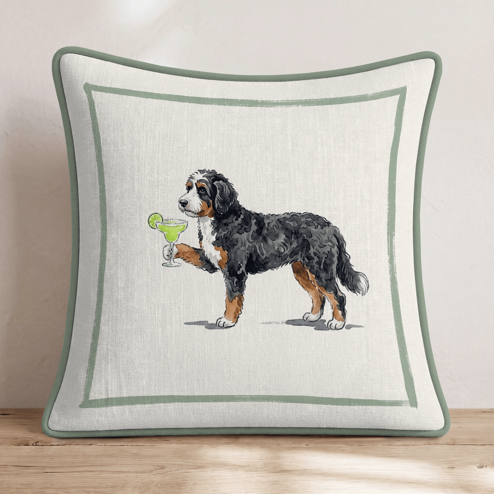 Margarita Bernedoodle Throw Pillow - Hillcroft Home