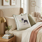 Margarita Boston Terrier Throw Pillow - Hillcroft Home