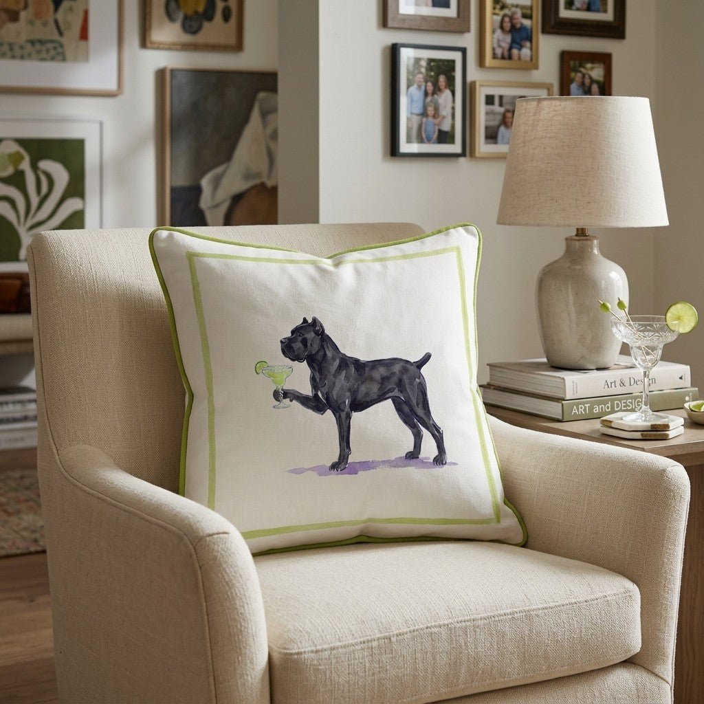 Margarita Cane Corso Throw Pillow - Hillcroft Home
