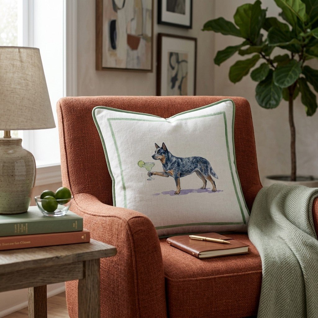 Margarita Cattle Dog Throw Pillow - Hillcroft Home